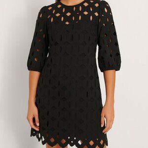 Pearl by Lela Rose Black Cutout Dress Size 12 Lined Cocktail Party Dress